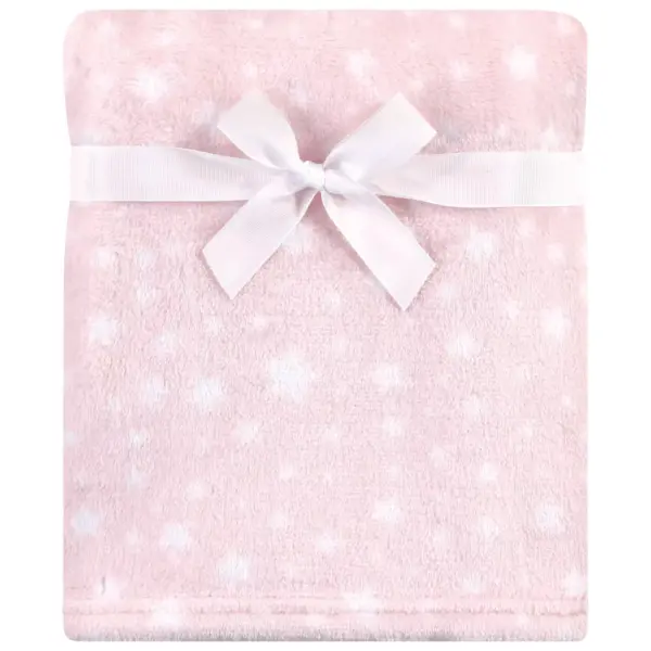 Hudson Baby Infant Girl Plush Blanket with Security Blanket, Star Girl, One Size