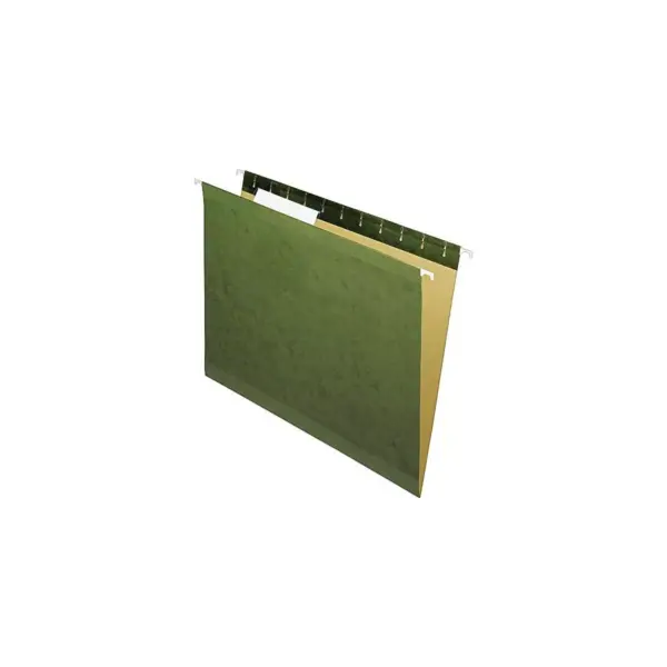 UNIVERSAL Reinforced Recycled Hanging Folder 1/3 Cut Letter Standard Green 25/Box 24113