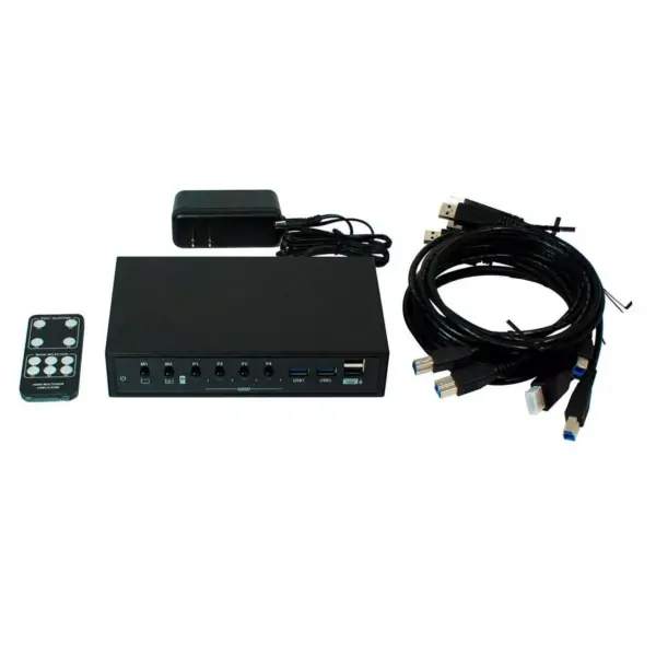 Monoprice Blackbird Quad Multiview HDMI Seamless KVM Switch With USB 3.0, 1080p/60fps, Plug And Play