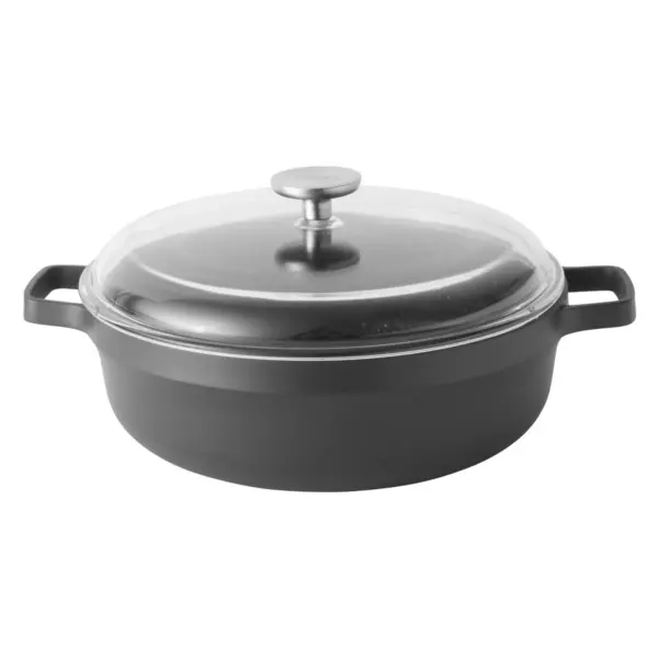 BergHOFF GEM 11"  Non-Stick Covered Two-Handle Saute Pan 4.9 Qt, Black