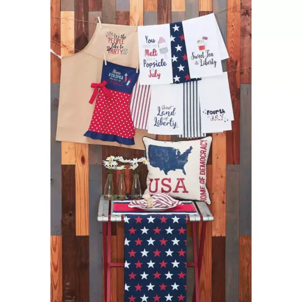 C&F Home 13" x 72" Liberty Stars Table July 4th Runner