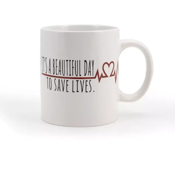 Surreal Entertainment Greys Anatomy Derek Coffee Mug | It's A Beautiful Day To Save Lives | 16 Ounces