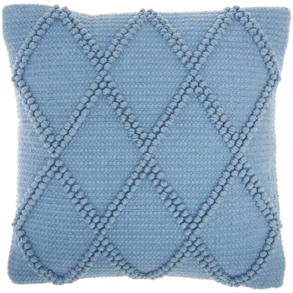 18"x18" Life Styles Diamond Lattice Square Throw Pillow Ocean Blue - Mina Victory