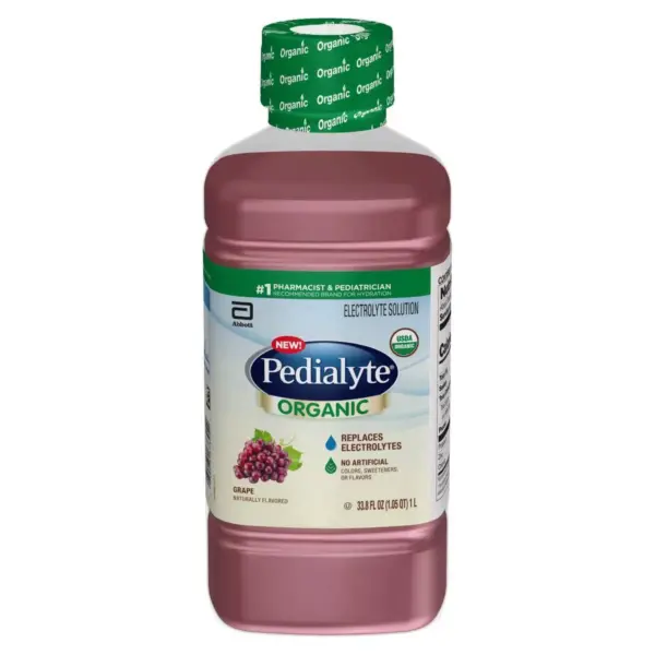 Pedialyte Organic Oral Electrolyte Solution - Fresh Grape - 33.8 fl oz