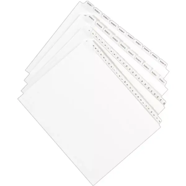 Avery Allstate-Style Legal Exhibit Side Tab Divider Title: B Letter White 25/Pack 82164