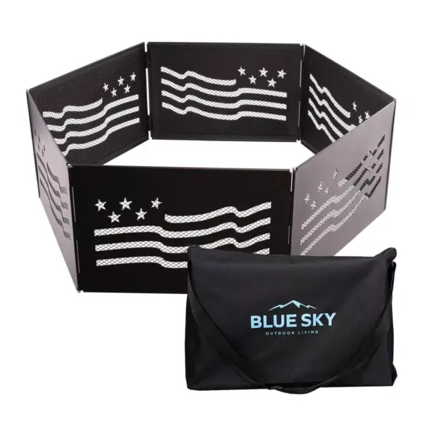 Zion Folding Fire Ring Stars & Stripes - Blue Sky Outdoor Living