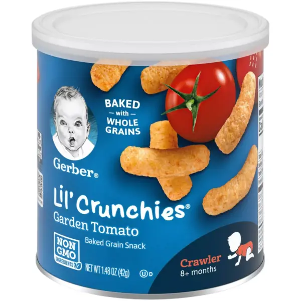 Gerber Lil' Crunchies Garden Tomato Baked Corn Baby Snacks - 1.48oz