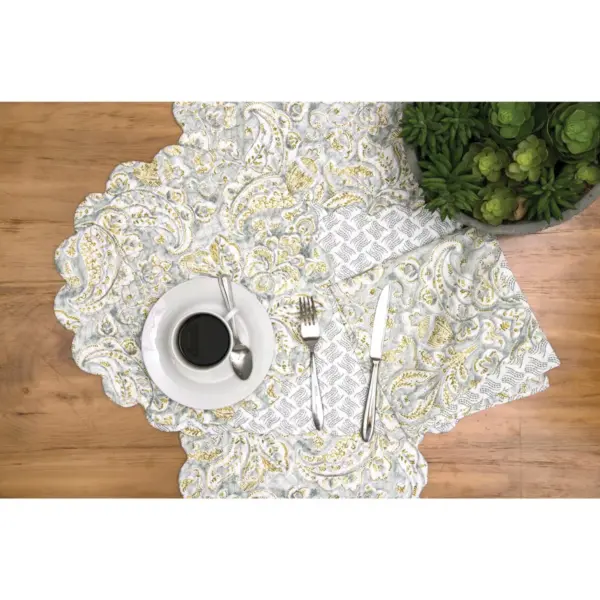 C&F Home 14" x 51" Volterra Damask Table Runner