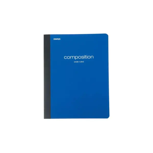 Staples Poly Composition Notebook 9.75" x 7.5" Wide Rule 70 Sh. Assorted 421175