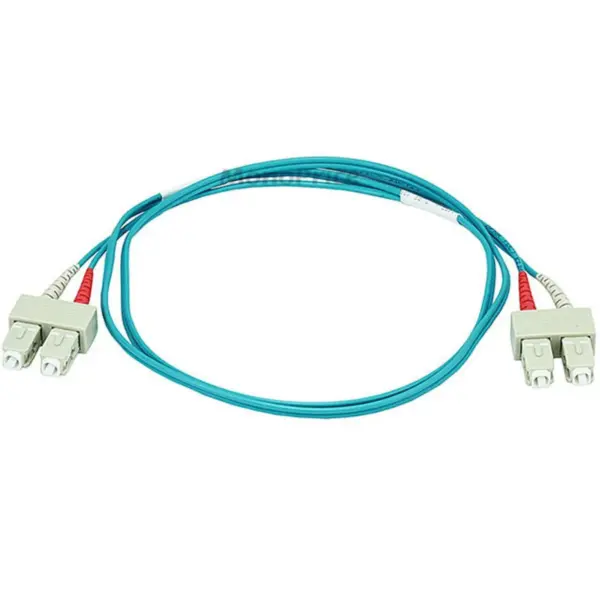 Monoprice Fiber Optic Cable - 9 Meter - Aqua | 10Gb, SC/SC, Multi Mode, Duplex, (50/125 Type)