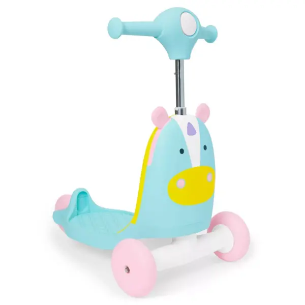 Skip Hop Kids' 3-in-1 Ride On Scooter and Wagon Toy - Unicorn