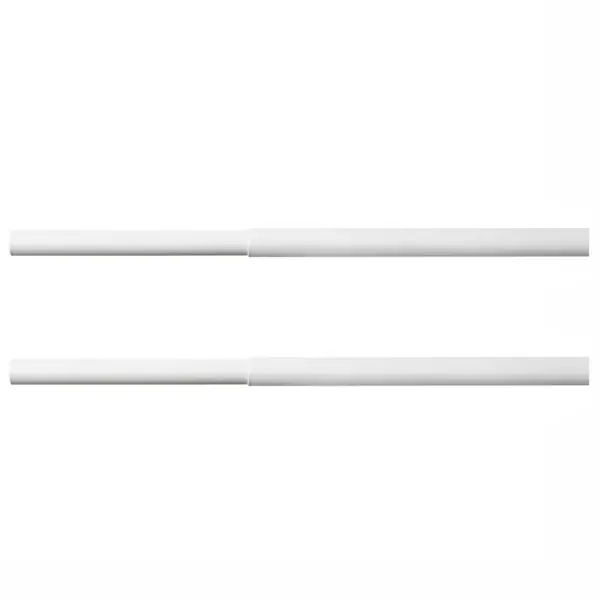 ClosetMaid SuperSlide Flexible 2 to 4 Foot Long Heavy Duty Adjustable Hanging Closet Steel Storage Organizing Rod, White (2 Pack)