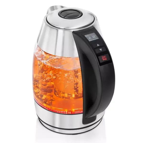 Chefman 1.8L Glass Electric Kettle - Silver