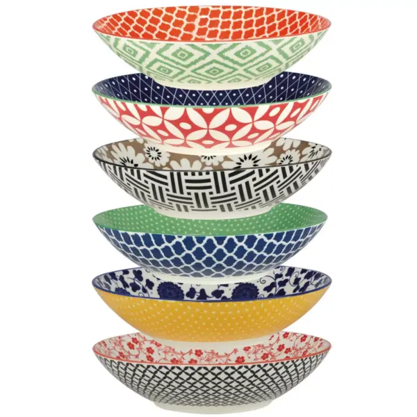 32oz 6pk Porcelain Soho Dinner Bowls - Certified International