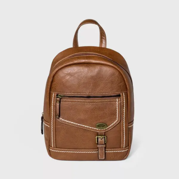 Concept Zip Closure Backpack - Brown