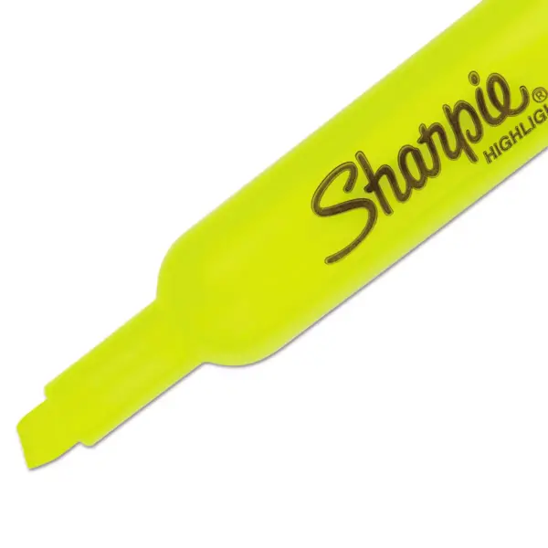 Sharpie Accent Tank Style Highlighter Chisel Tip Fluorescent Yellow 4/Set 25164PP