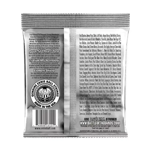 Ernie Ball 3121 Coated Titanium Slinky Electric Guitar Strings