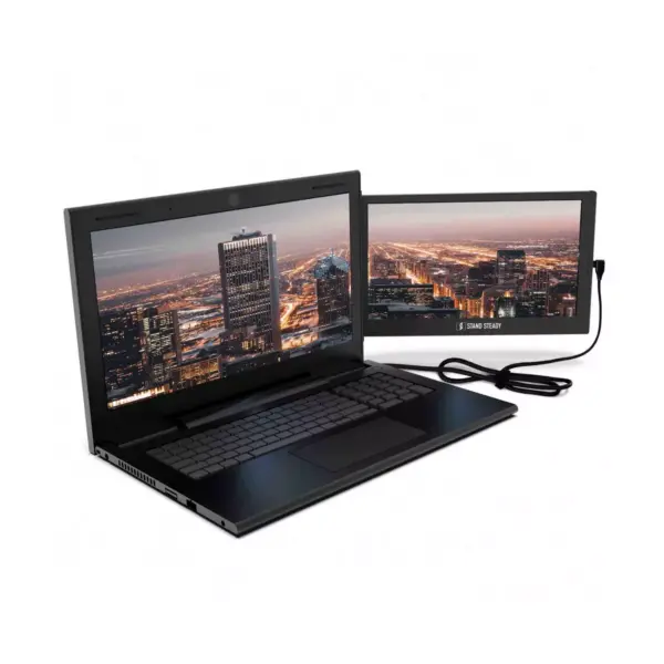 SideTrak Slide 12.5" Attachable Portable Monitor for Laptop - IPS Full HD 1920x1080 USB Display - Black