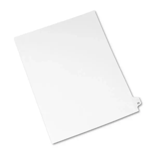 Avery-Style Legal Exhibit Side Tab Divider Title: 25 Letter White 25/Pack 01025