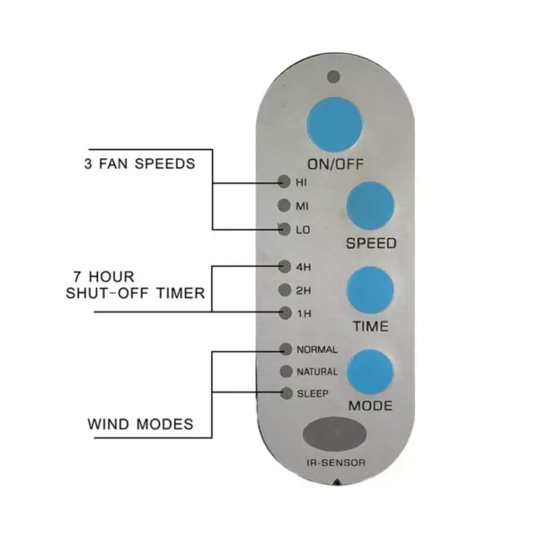 Optimus 16in Wave Oscillating Stand Fan with Remote Control