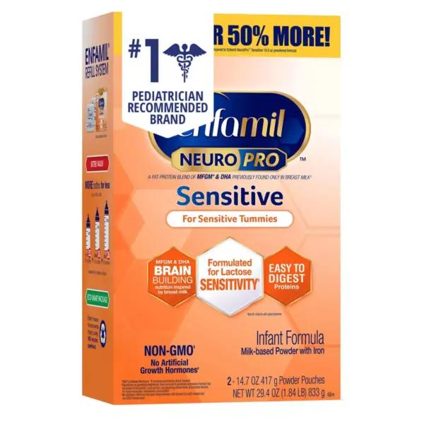 Enfamil NeuroPro Sensitive Infant Formula with Iron Powder - 2ct/14.7oz Each