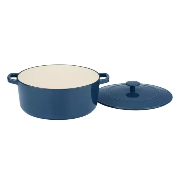 Cuisinart Chef' Classic 7qt Blue Enameled Cast Iron Round Casserole with Cover-CI670-30BG