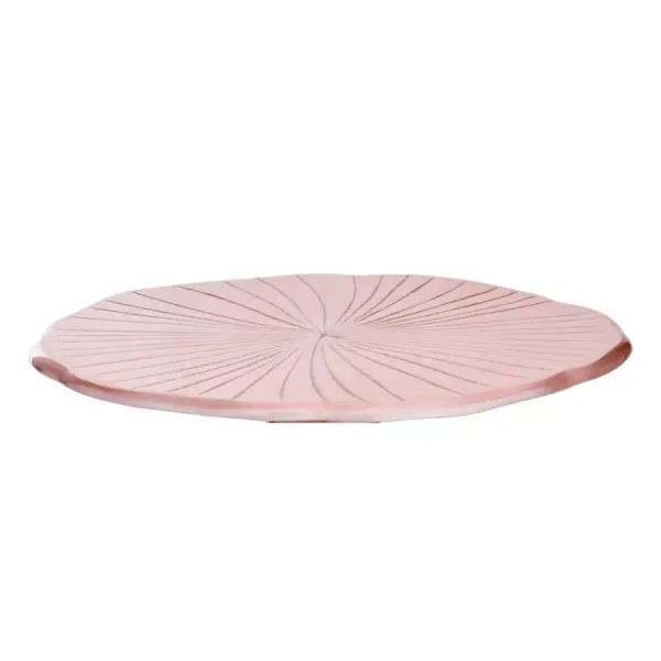 Old Dutch 12.5" Metal Lily Pad Cake Stand Rose Gold