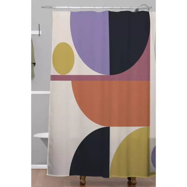 Color Poems Mid Century Modern Abstract Shower Curtain - Deny Designs