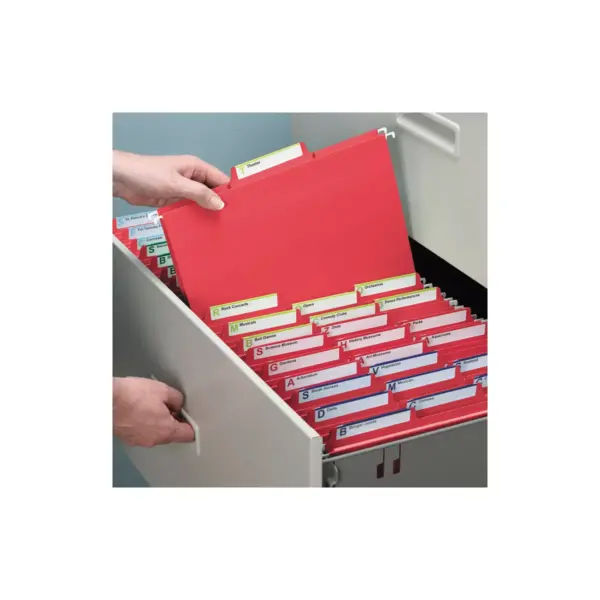 Smead FasTab Hanging File Folders Letter Red 20/Box 64096