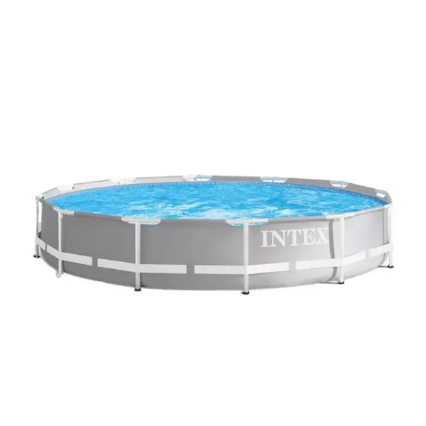 Intex 26711EH 12ft x 30in Prism Metal Frame Above Ground Swimming Pool with Filter Pump & 3 Inch Chlorine Tabs, 50 lbs (No Filter Pump Included)