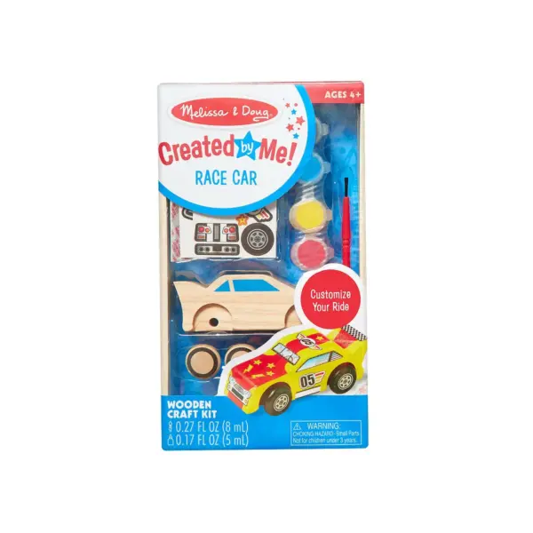 Melissa & Doug Decorate-Your-Own Wooden Race Car Craft Kit