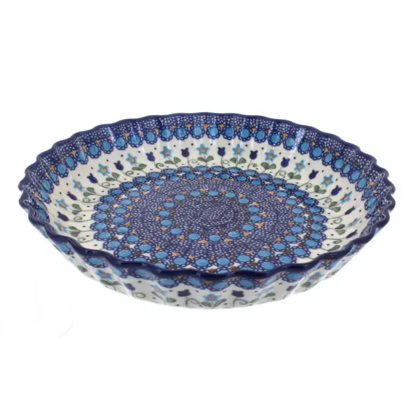 Blue Rose Polish Pottery Savannah Pie Plate