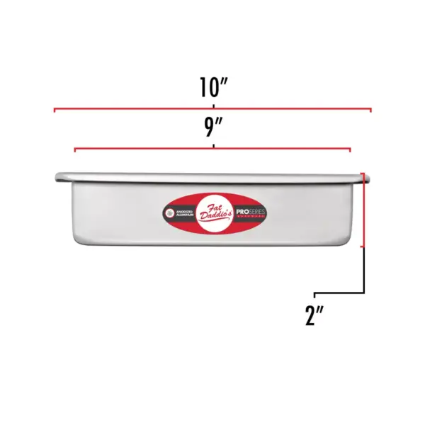 Fat Daddio's POB-9132 Anodized Aluminum 9 x 13 x 2 Inch Baking Sheet Cake Pan