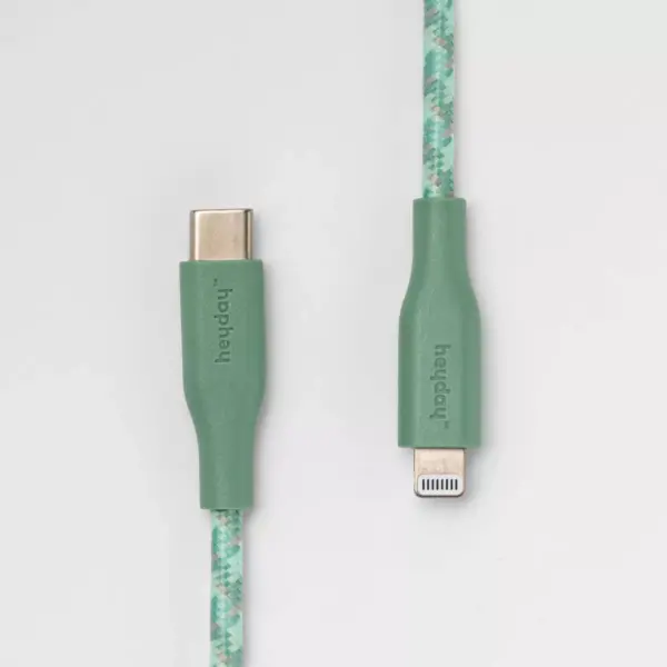 heyday™ 4' USB-C to Lightning Braided Cable – Evergreen