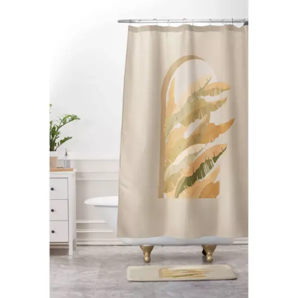 Iveta Abolina Sorrento Sunset Shower Curtain Brown - Deny Designs