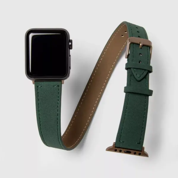 heyday™ Apple Watch Double Wrap Band 38/40mm - Green Suede