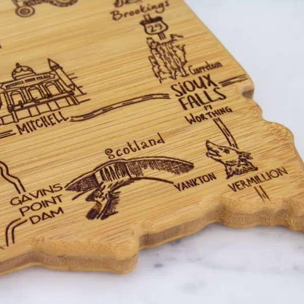 Totally Bamboo Destination South Dakota Serving and Cutting Board