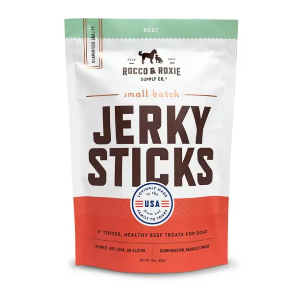 Rocco & Roxie Supply Co. Beef Jerky Sticks Dog Treats - 16oz