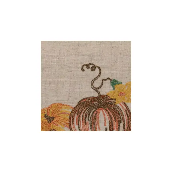 Set of 4 Embroidered Placemat Pumpkins - Design Imports