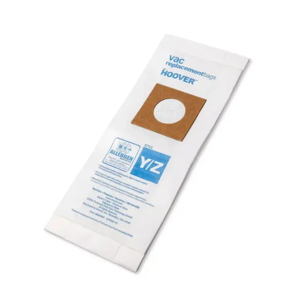 Vac Hoover Type Y/Z Allergen Vacuum Cleaner Replacement Bags Pack of 3