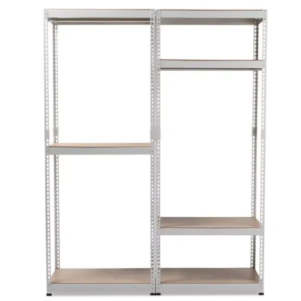 Gavin Metal 7 - Shelf Closet Storage Racking Organizer - White - Baxton Studio