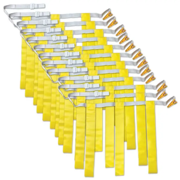 Champion Sports Flag Football Belts - Yellow  - Set of 12