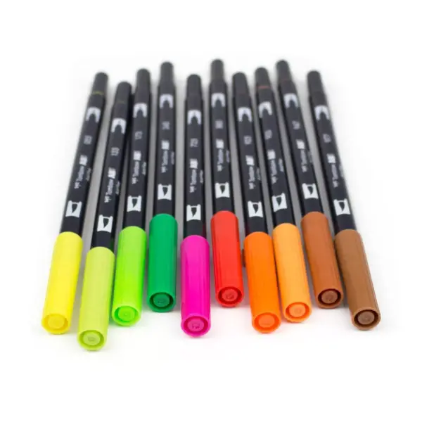 Tombow 10ct Dual Brush Pen Art Markers - Citrus