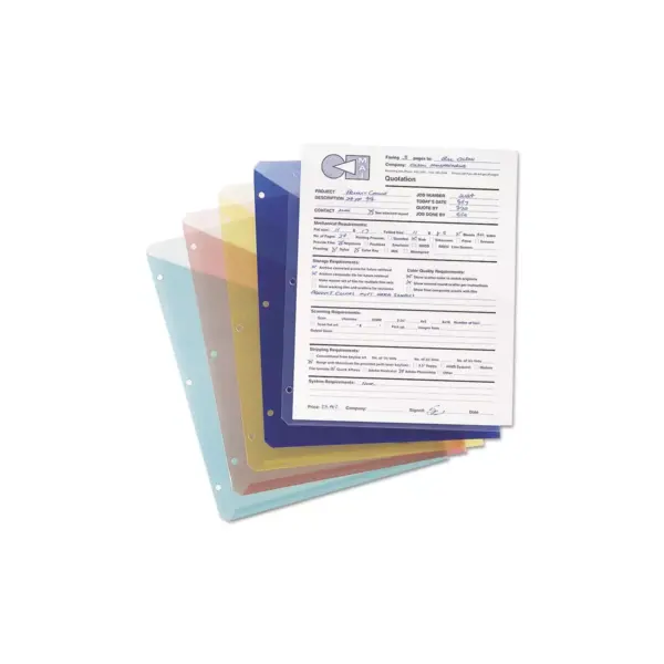 Smead Organized Up Poly Slash Jackets Letter Assorted 5/Pack 89505