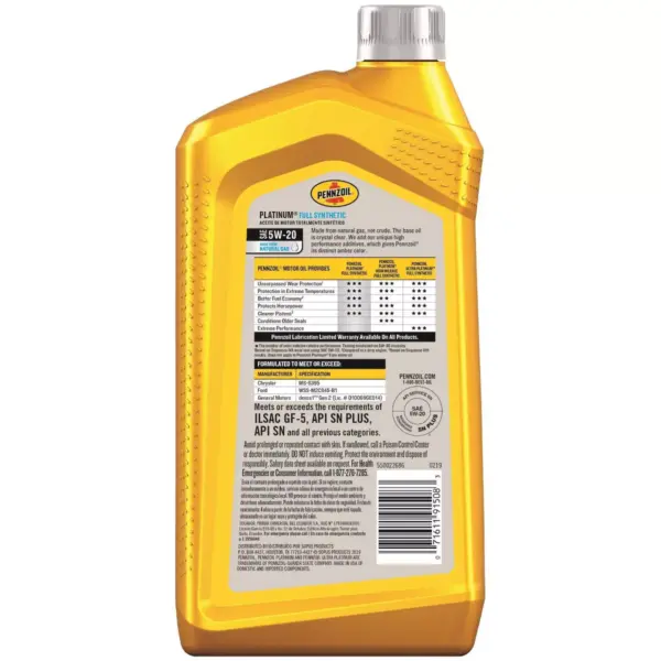 Pennzoil Platinum Full Synthetic 5W-20