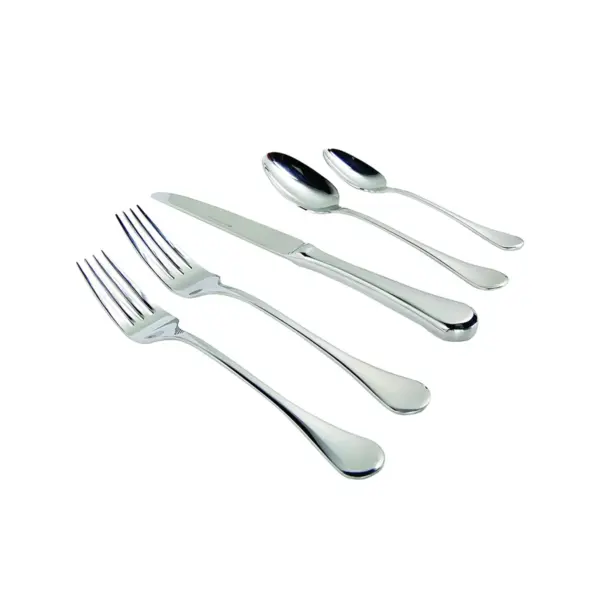 Gibson Home Manchester Classic Flatware Silverware Utensil Set with Spoons, Forks, and Knives for Kitchen Home Cutlery Use, Stainless Steel (20 Piece)