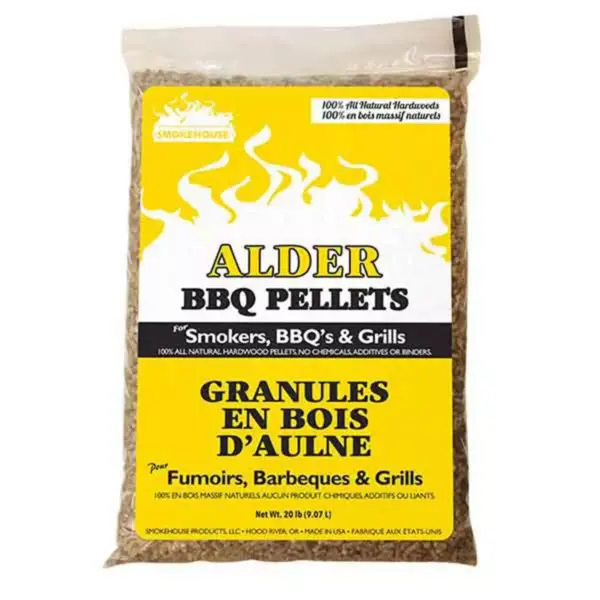 Smokehouse 9780-040-0000 Alder BBQ Smoker & Grill Smoking 100 Percent Natural Hardwood Wood Pellets, 20 Pound Bag