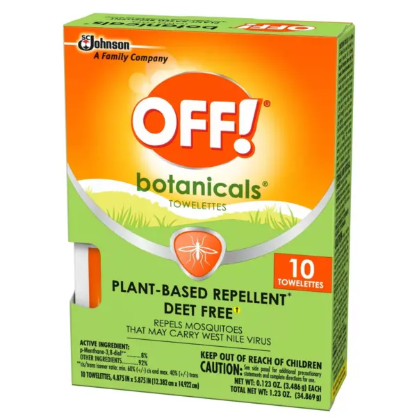 OFF! 10ct Botanicals Insect Repellent Towelettes