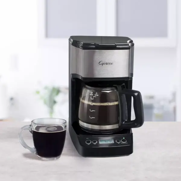 Capresso 5 Cup Compact Programmable Coffee Maker Mini Drip - Stainless Steel 426.05