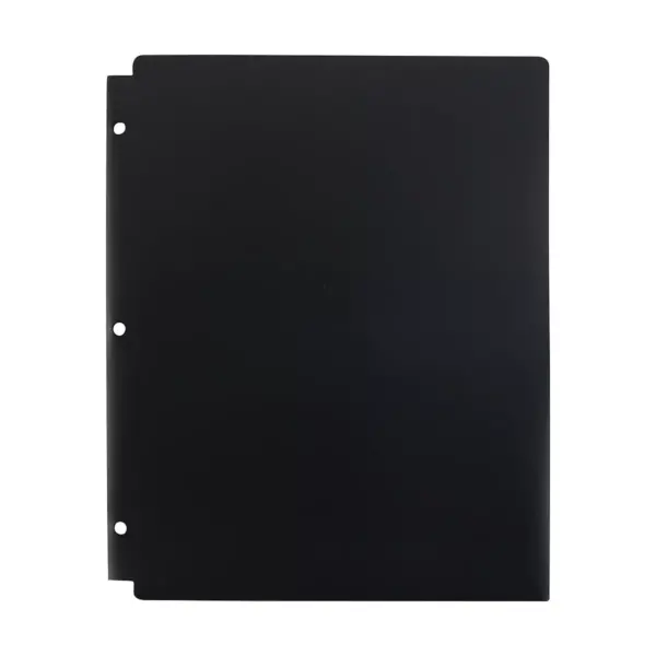 Staples 2 Pocket Poly Folder Black 920300